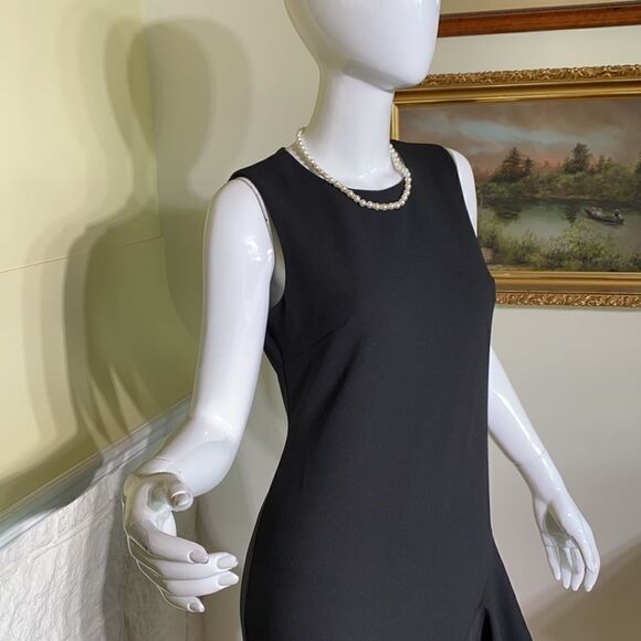 Calvin Klein LBD Sleeveless Ruffled Sheath Dress - Picture 6 of 14